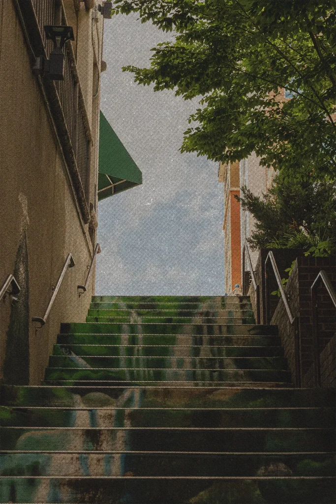 a stairway alley in Asheville