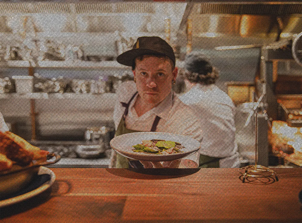 Chef Graham House of luminosa presents a plated dish