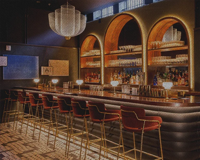 Red Ribbon Society Bar at the Flat Iron Hotel