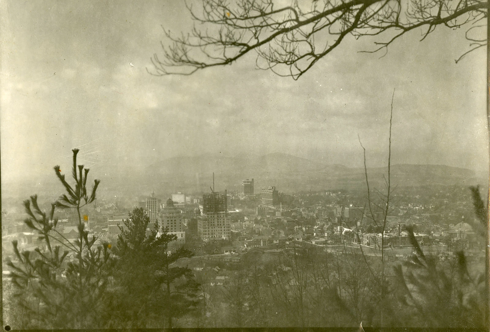 view of Asheville in the 1920s