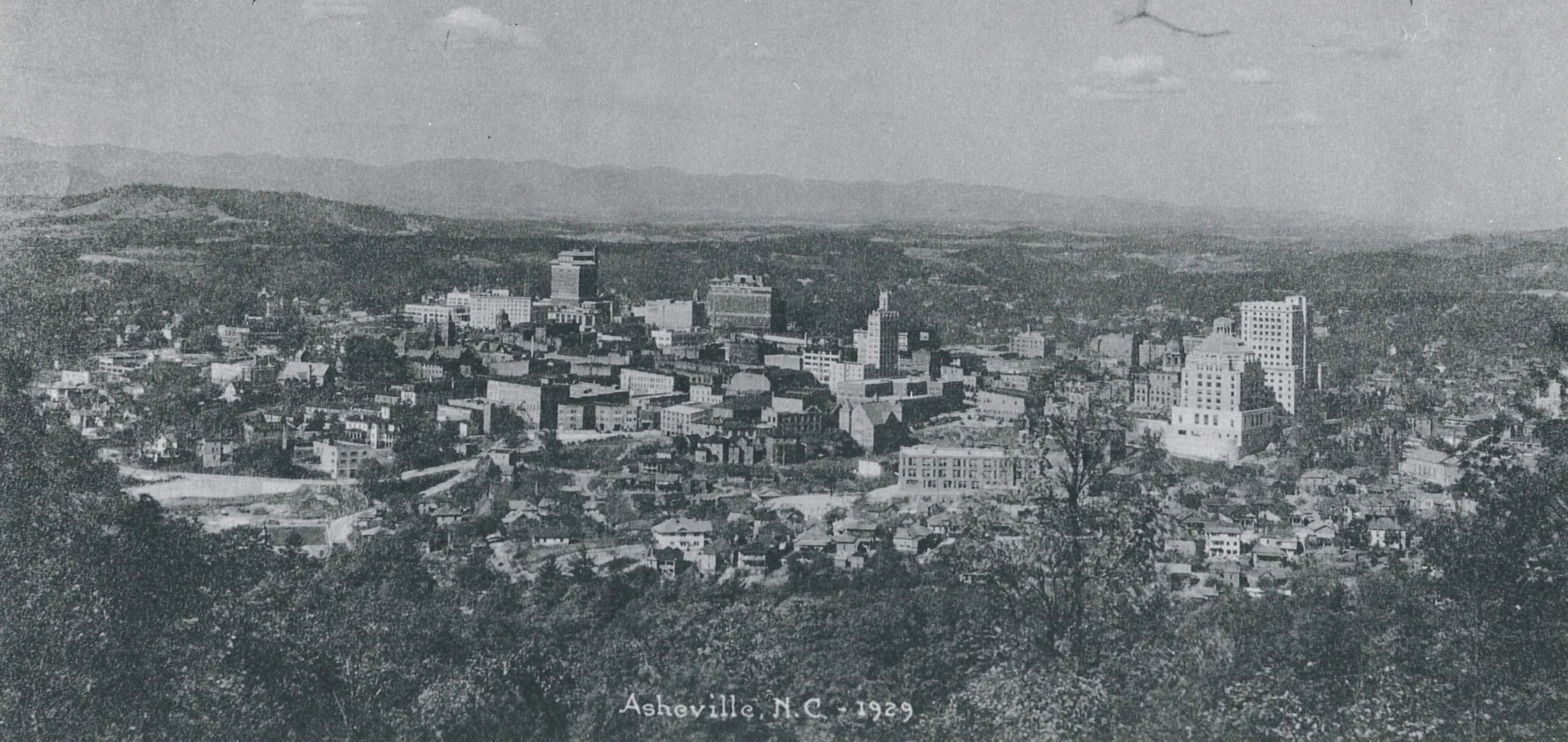 downtown Asheville in 1929