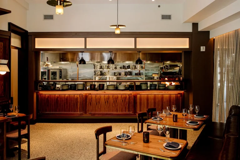 the kitchen at luminosa at the flat iron hotel