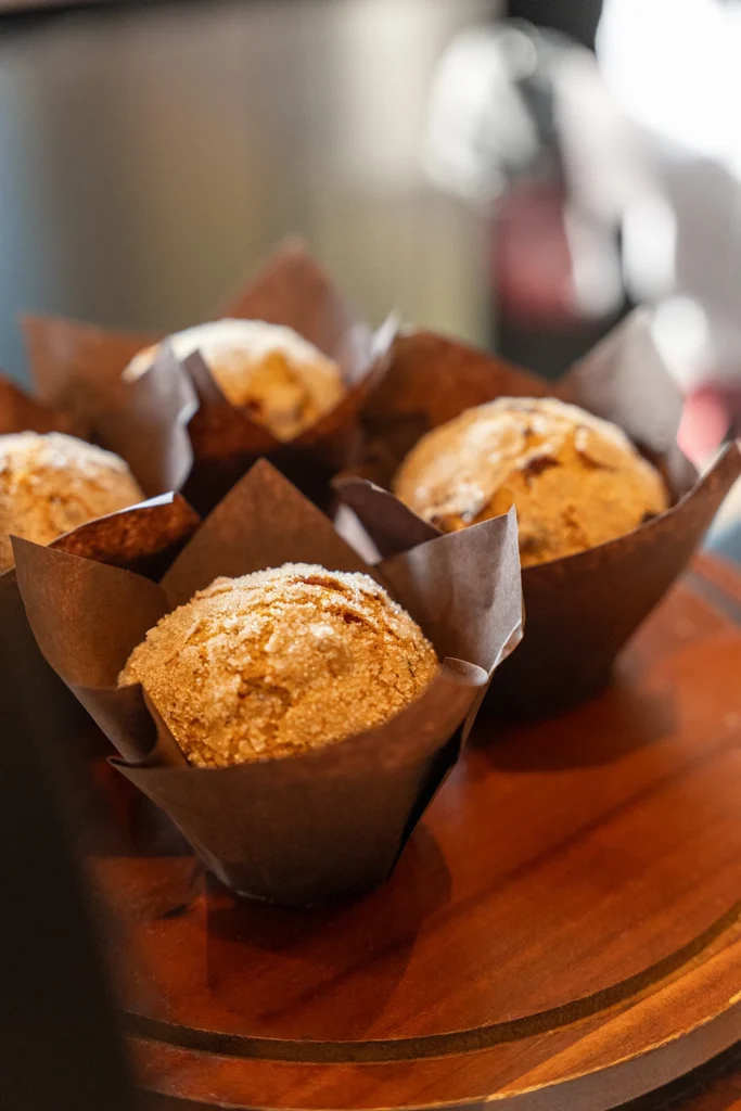 muffins from the rooftop caffe at the flat iron hotel