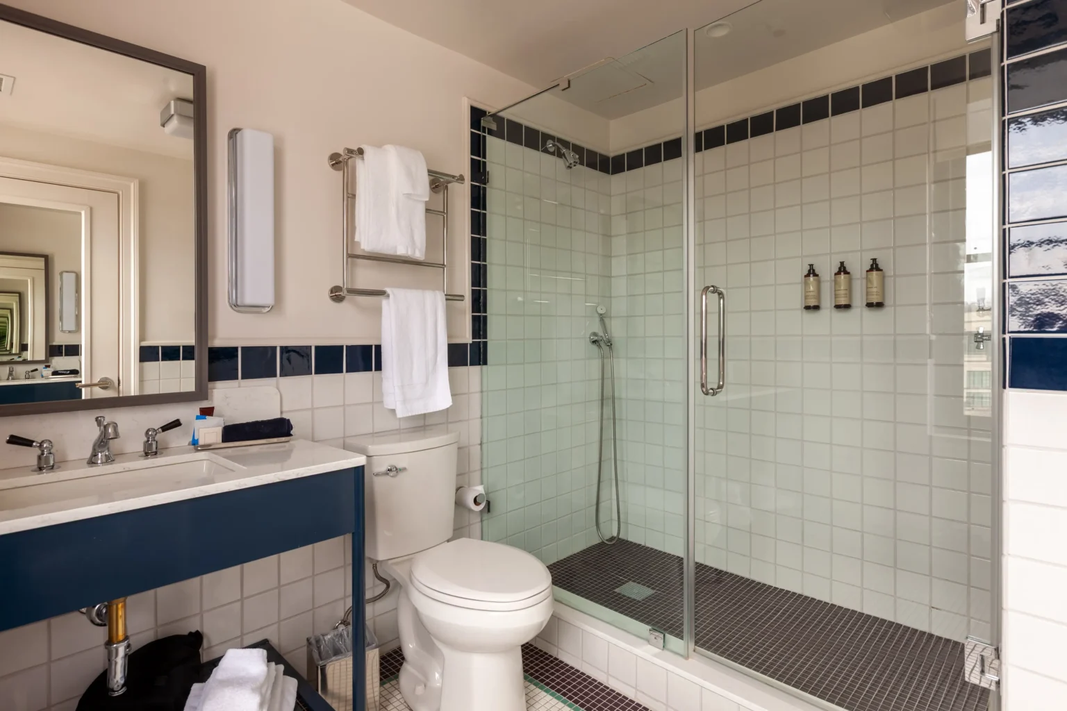 Bathroom in the Apex suite at the Flat Iron Hotel