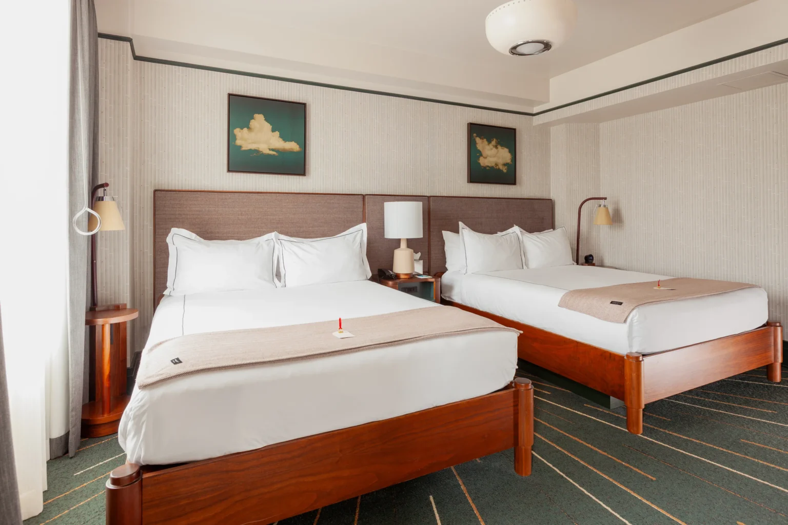 double queen bed room at the flat iron hotel