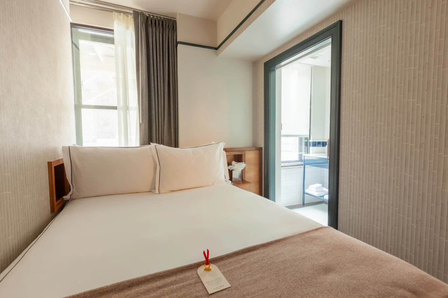 the bed in the nook room