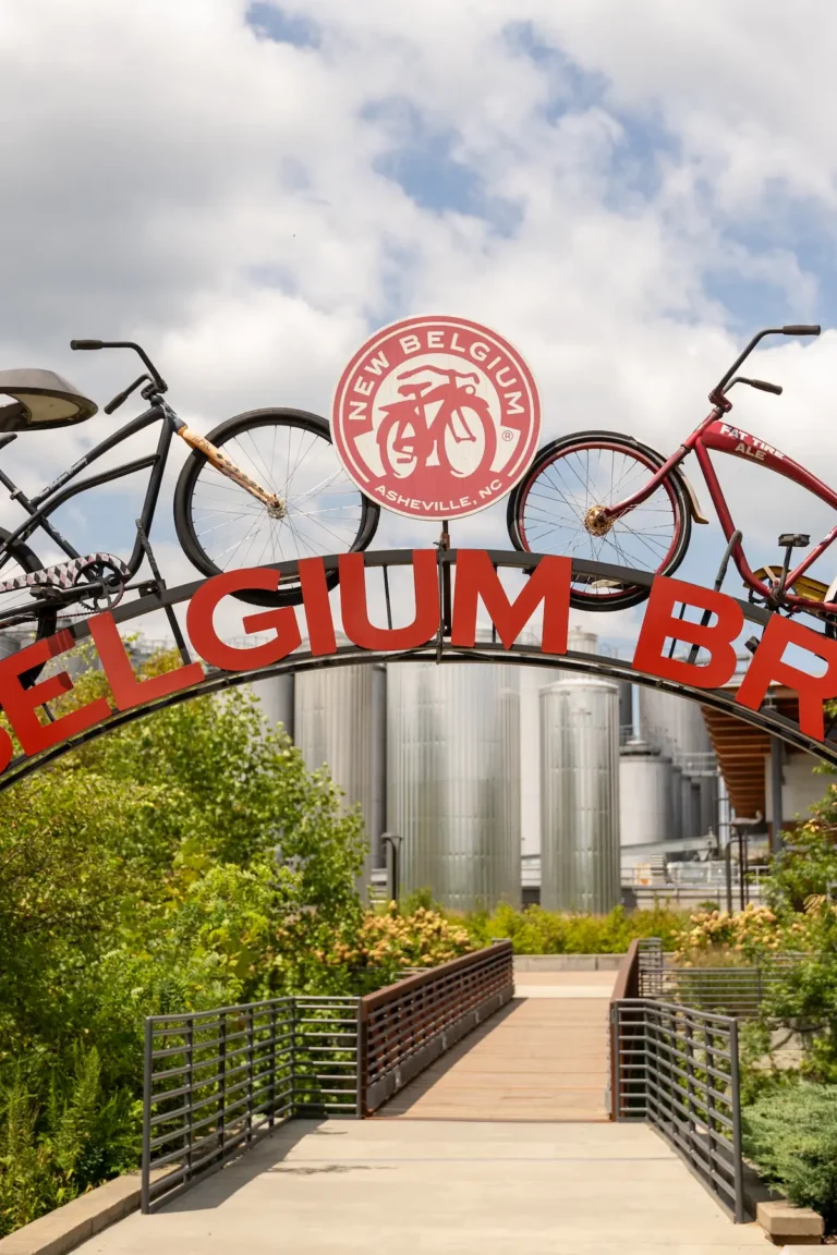 The entrance to the New Belgium Brewery in Asheville