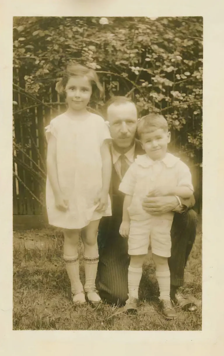 Albert Wirth with his two children
